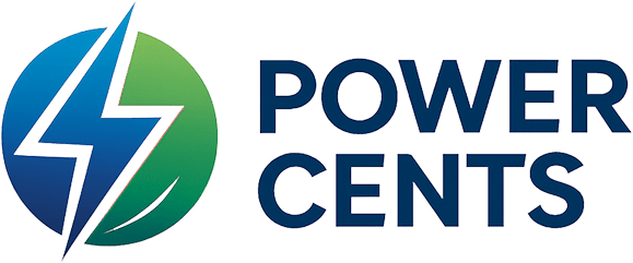 Power Cents logo with lightning bolt icon.